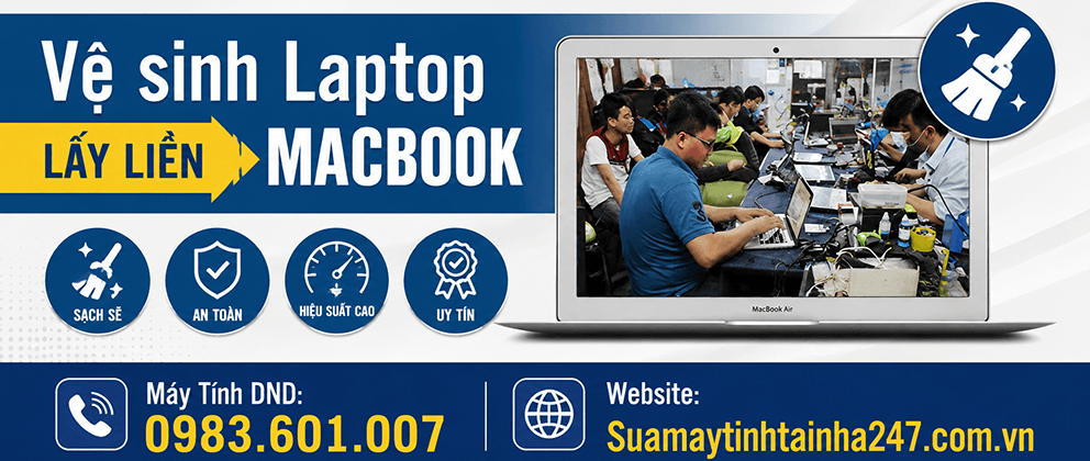 Dịch vụ vệ sinh Macbook tại nh&agrave;