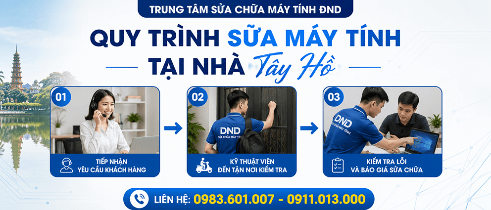 Sửa máy tính tại nhà Tây Hồ