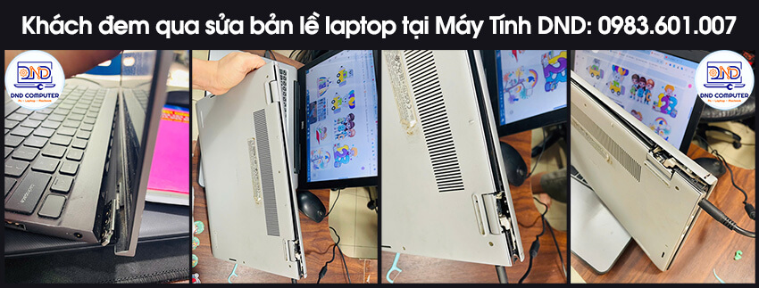 Máy tính bị gãy bản lề