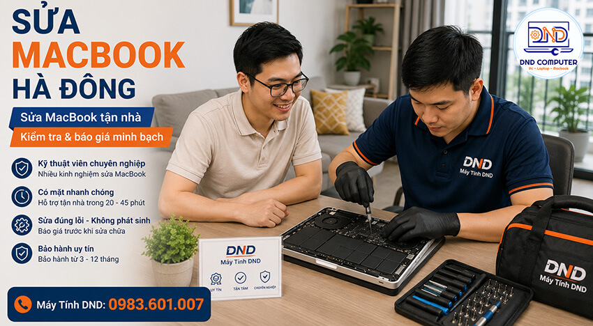 Dịch vụ sửa Macbook H&agrave; Đ&ocirc;ng